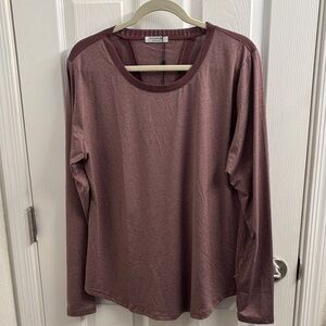NWT Women's Pinspark Long Sleeve Top Athletic Top Purple Size XL Athletic